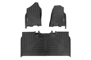 Ram 1500 Flex-Fit Floor Mats - Front + Rear - Rough Country - '19-'24